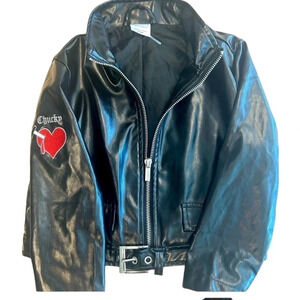 Kids Chucky coat in mint condition super cute moto style size 5-6T  Halloween